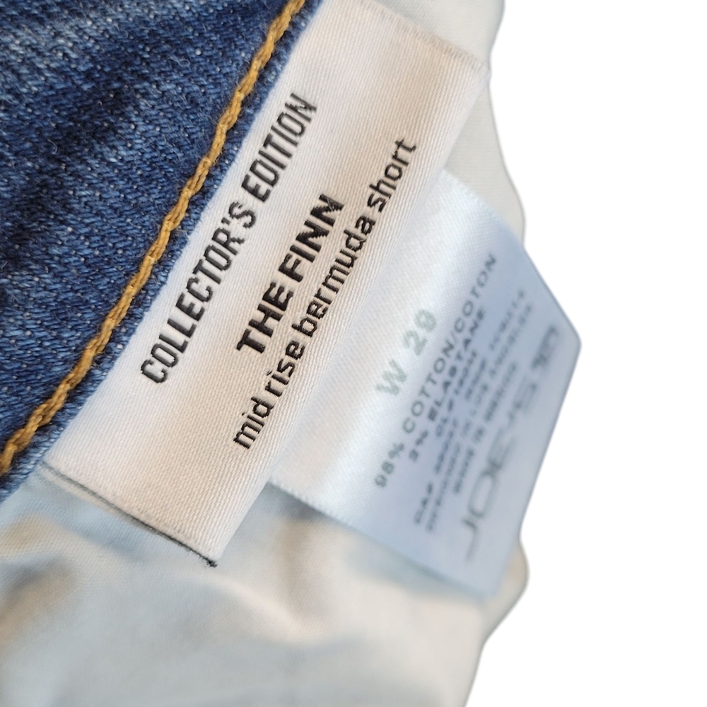 Joe’s Jeans The Finn Bermuda Shorts 29 Mid Rise Frayed Distressed Denim - Picture 10 of 16